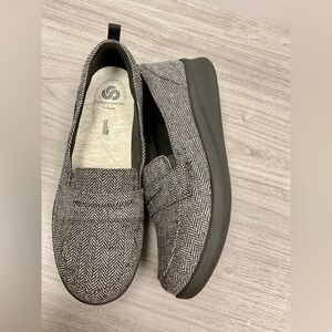Clarks Cloudsteppers Sillian 2.0 Hope Black/White Penny Loafers Shoe Size 9M
